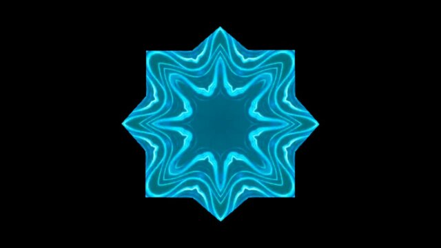abstract star shape traditional ethnic blue