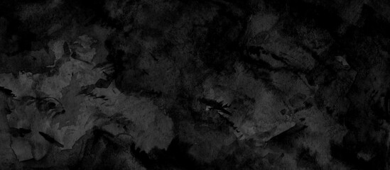black watercolor grunge dark shaded background for banners, prints