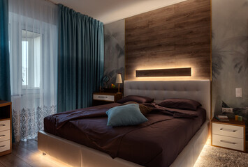 Dark stylish bedroom