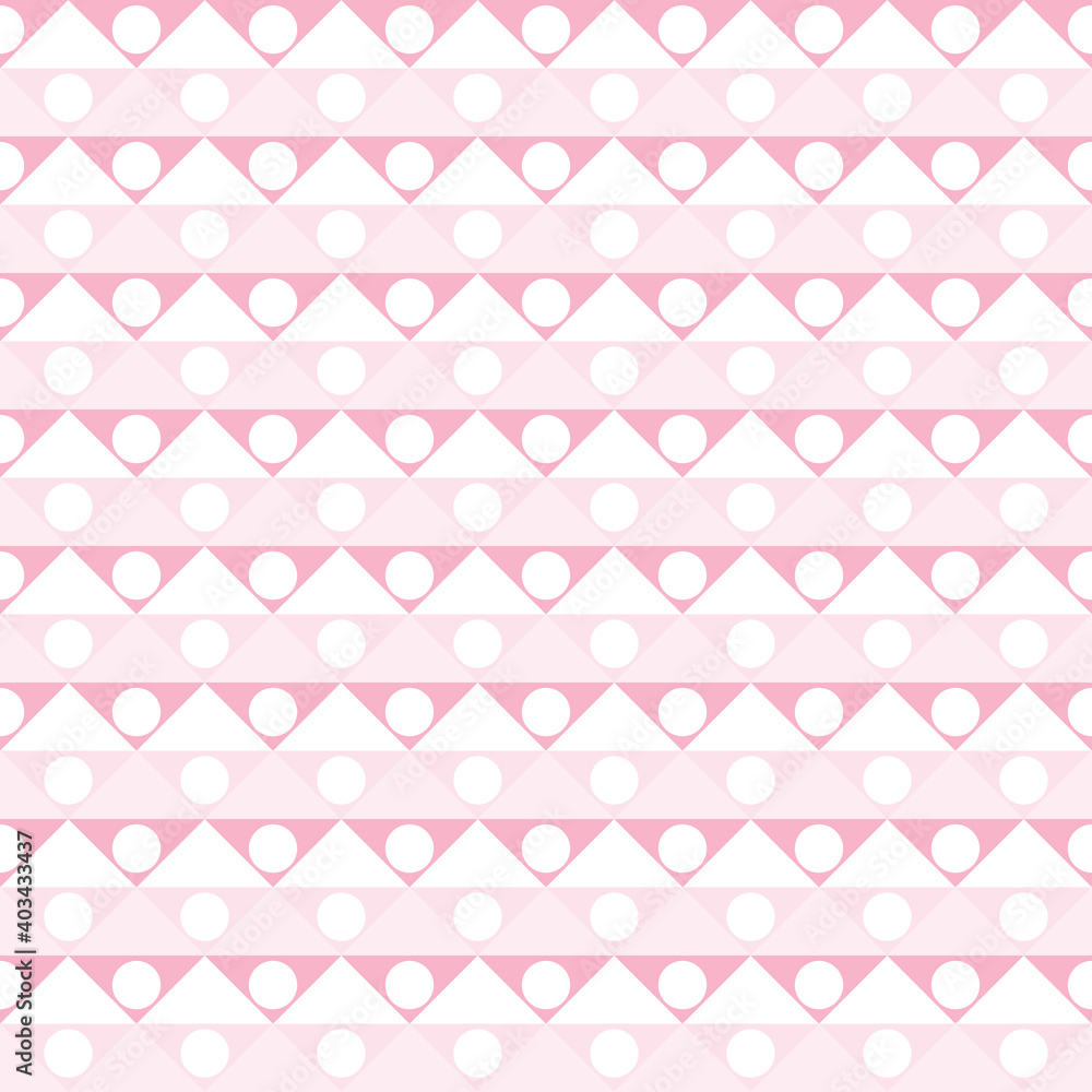 Aufkleber abstract geometric pattern pink and white. a seamless vector background.