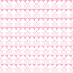 Abstract geometric pattern pink and white. A seamless vector background.