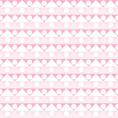 Abstract geometric pattern pink and white. A seamless vector background.