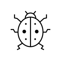 ladybug  icon line style vector design element