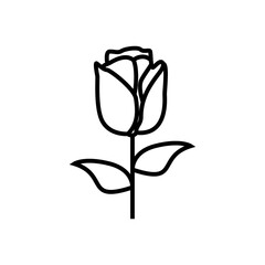 Tulip icon line style vector element