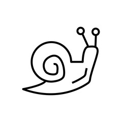 snail logo vector icon line style 