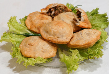  Desi spicy pakistani food keema kachoori.