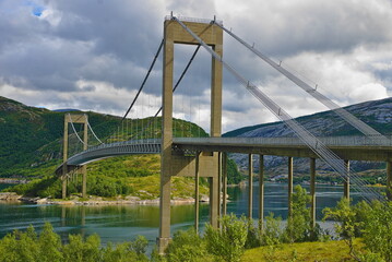 Kjellingstraumen bridge on road 17, Nordland County, Norway