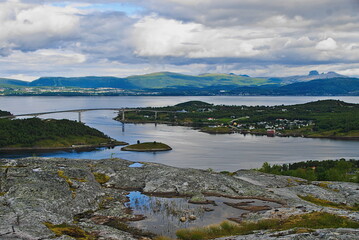 Tuv and Bodo (from summit of Storasen), Norland County, Norway