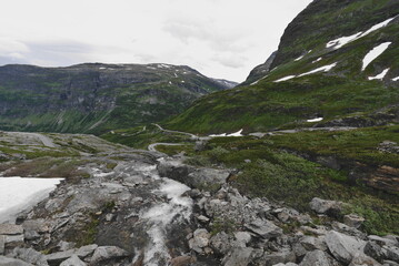 Fototapeta na wymiar Geirangervegen, Møre og Romsdal, Norway