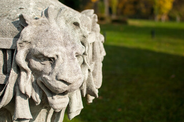 Stone sculpture of lion