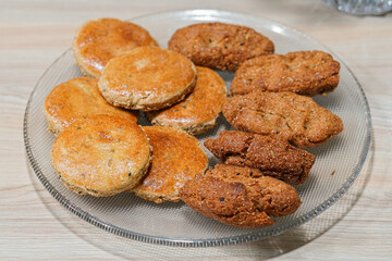 Pakistani and indian chicken kachoori and chicken roles.