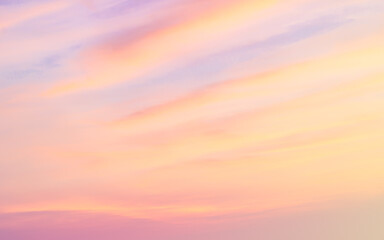 A soft clouds in the pastel colored gradient for background
