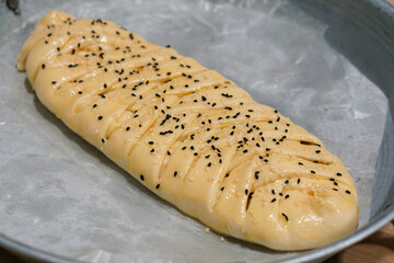Famous Pakistani chicken bread homemade.