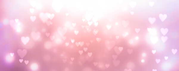 Abstract red pink background with hearts - concept Mother's Day, Valentine's Day, Birthday, Love
