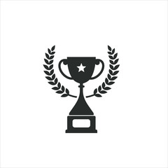 trophy icon, vector art.