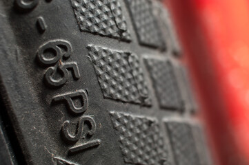 Used mountain bike tire closeup