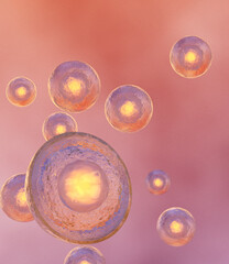 Human Stem Cell Concept, 3D Render