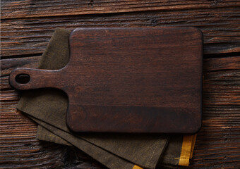 Dark wooden cutting board