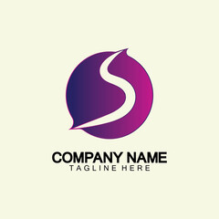 Business corporate letter S logo design vector.