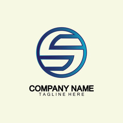 Business corporate letter S logo design vector.