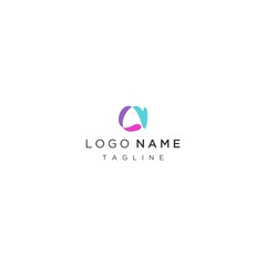 abstract logo design initial
