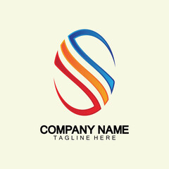 Business corporate letter S logo design vector.