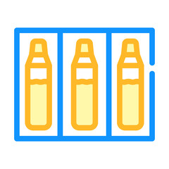 insulin cartridges color icon vector illustration color