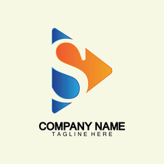 Business corporate letter S logo design vector.