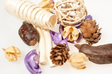 Potpourri isolated on white background