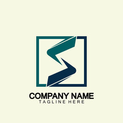 Business corporate letter S logo design vector.