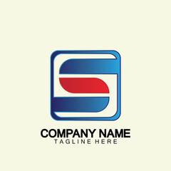 Business corporate letter S logo design vector.