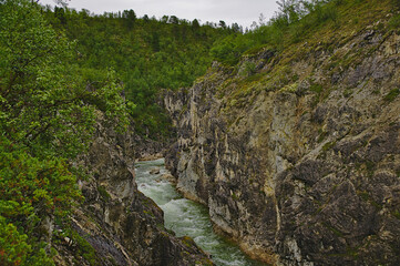 Silfar Canyon, between Lakselv and Kunes, Finnmark County, Norway