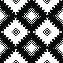 Black and white texture. Abstract seamless geometric pattern. 