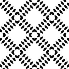 Black and white texture. Abstract seamless geometric pattern. 