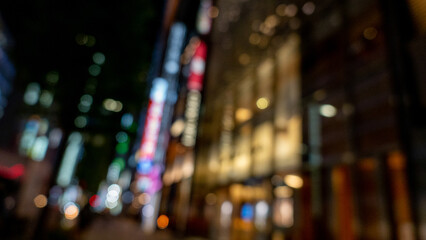 東京の夜景　玉ボケ