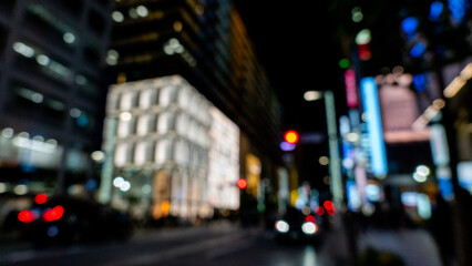 東京の夜景　玉ボケ