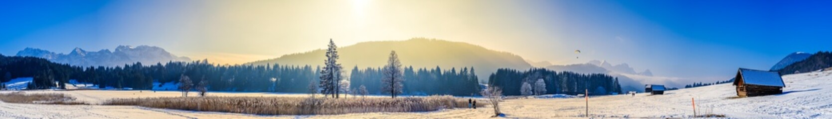 Karwendel and Wetterstein Mountains at Wallgau - Bavaria