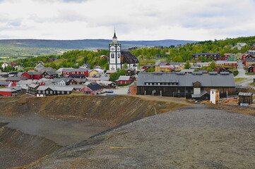 View from from copper ore slag heap, Roros, Trondelag County