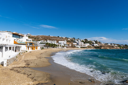 Paralia Platis Gialos beach, Mykonos, Cyclades, Greek Islands, Greece, Europe