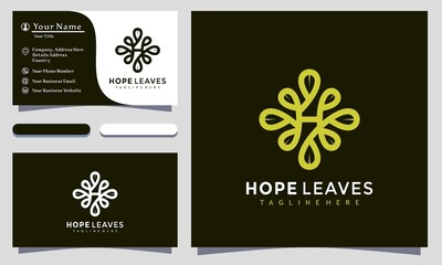 Hope Leaf logo vector, Nature Eco Leaves logo design, modern logo, Logo Designs Vector Illustration Template