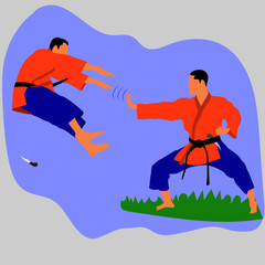karate illustration design