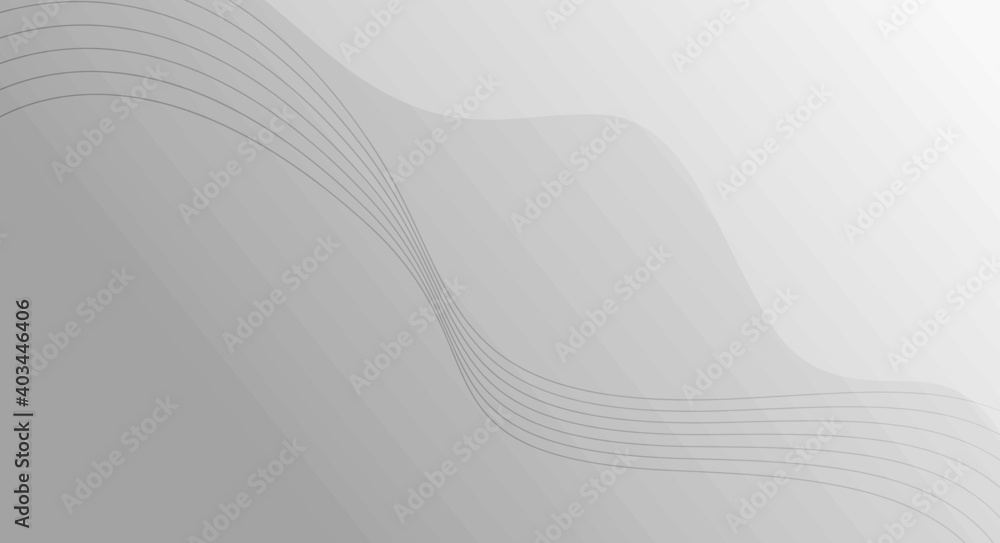Poster abstract background white and gray curve with halftone. vector illustration