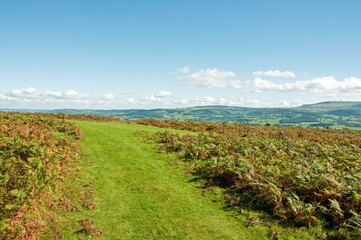 Begwns national park in the Brecon beacons of Wales, in the summertime.