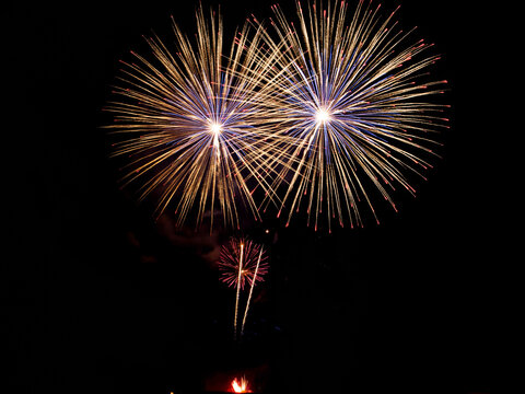 Troms&oslash; city fireworks, New years eve 2020 /2021. 