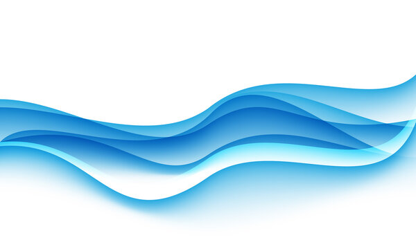 Abstract blue curve wave smooth overlap on white luxury background