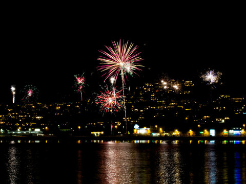 Troms&oslash; city fireworks, New years eve 2020 /2021. 