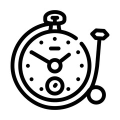 clock with ring line icon vector illustration