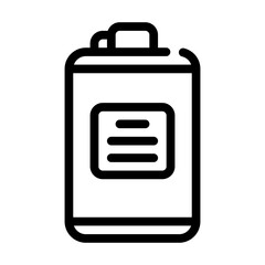 flask vintage line icon vector illustration black