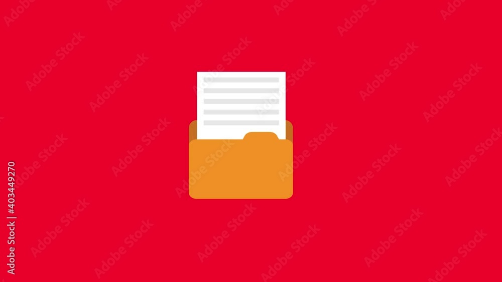 Aufkleber folder icon animation - vector art ..4k video.simple motion animation.can be used for explainer vide