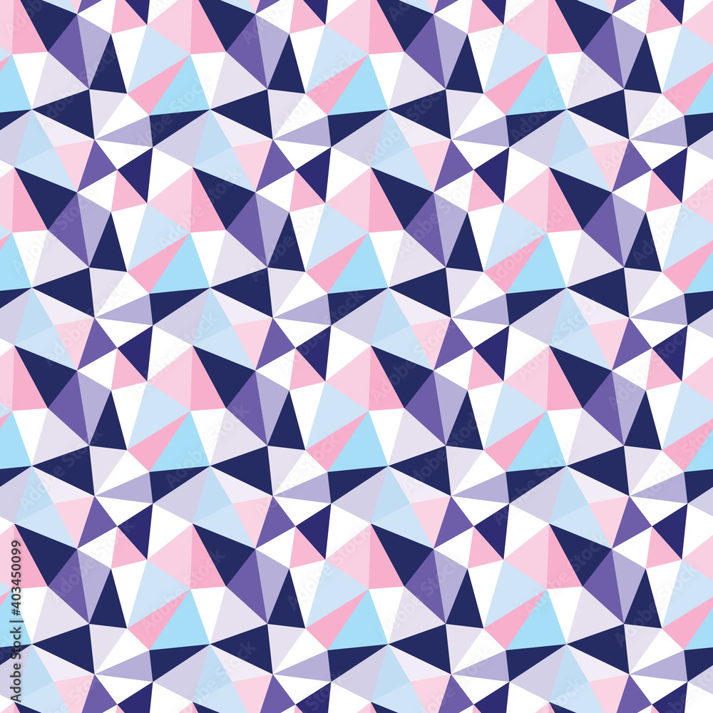 Aufkleber Geometric low poly graphic repeat pattern made out of triangular facets. Vector pattern.